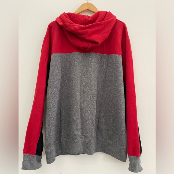 Roots Canada gray red 1/4 zip hoodie sweatshirt extra large XL beaver quarter - Picture 2 of 6